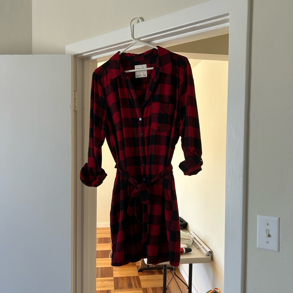 Flannel Shirt Dress